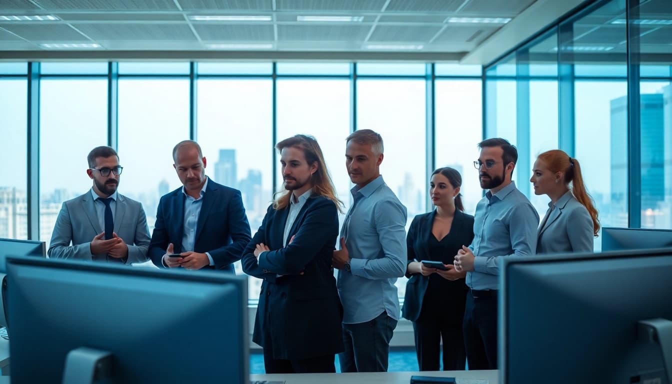 Showcasing managed it services lakeland through a professional IT team collaborating in a modern office.