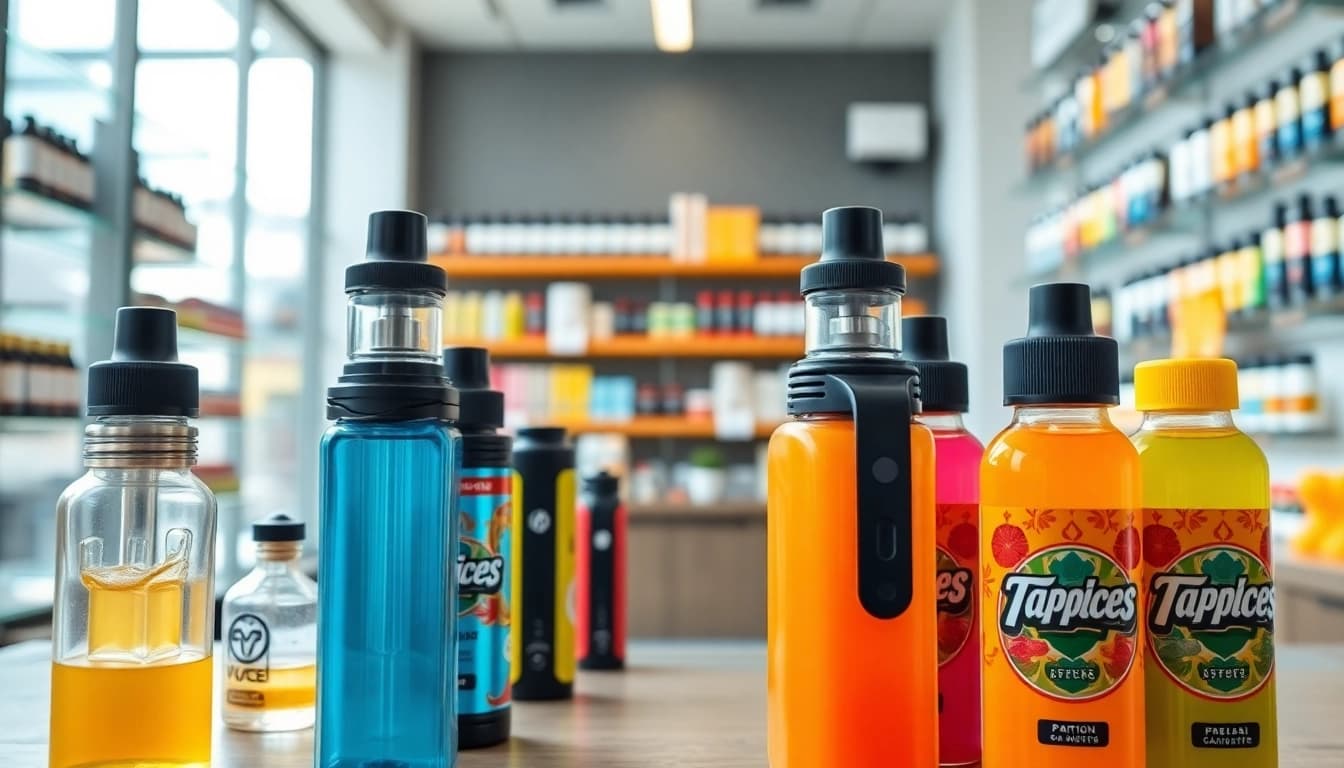Explore the wide selection at vape juice depot with vibrant displays of vape products