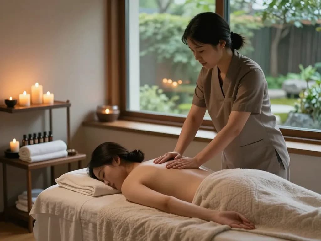 Experience soothing 삼성동마사지 in a serene spa with a warm atmosphere.