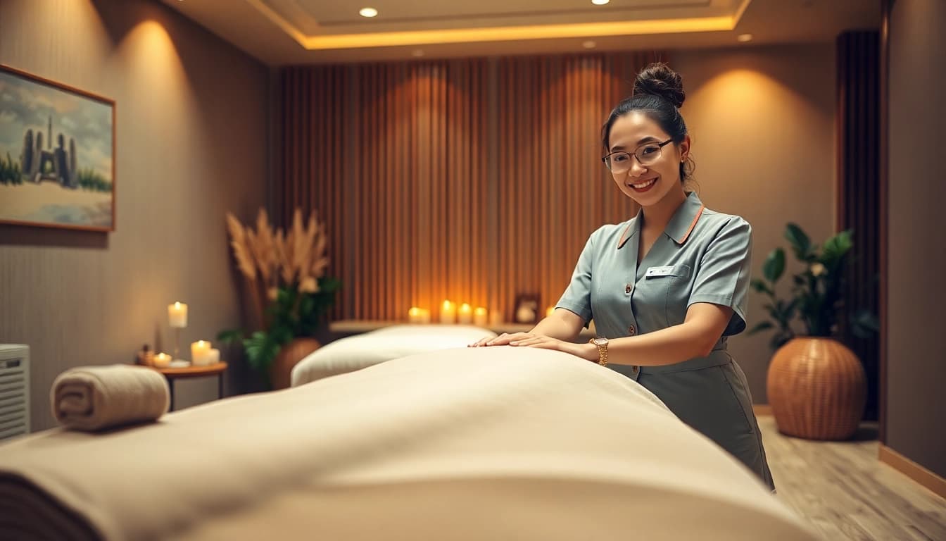 Experience a luxurious 출장마사지 in a calming massage environment with a professional therapist.