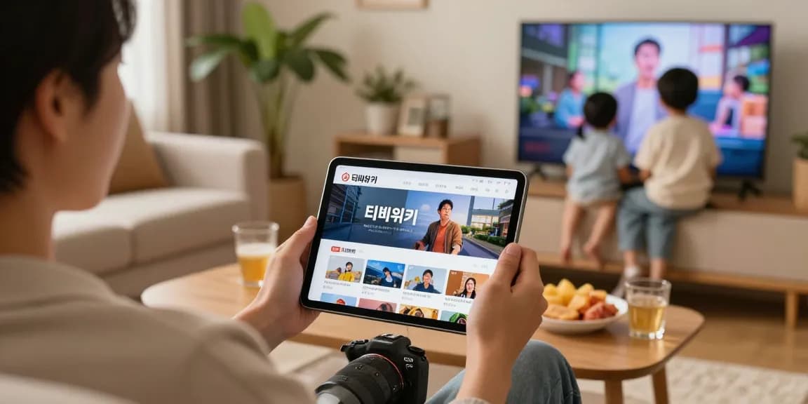 티비위키 플랫폼을 이용하는 사람과 가족의 즐거운 시간
