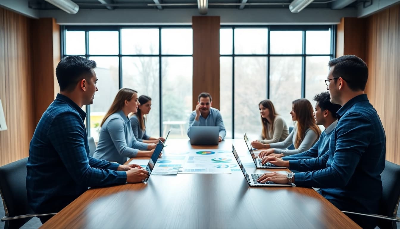 Enhance founder leadership insights through professional teamwork in a dynamic strategy session.