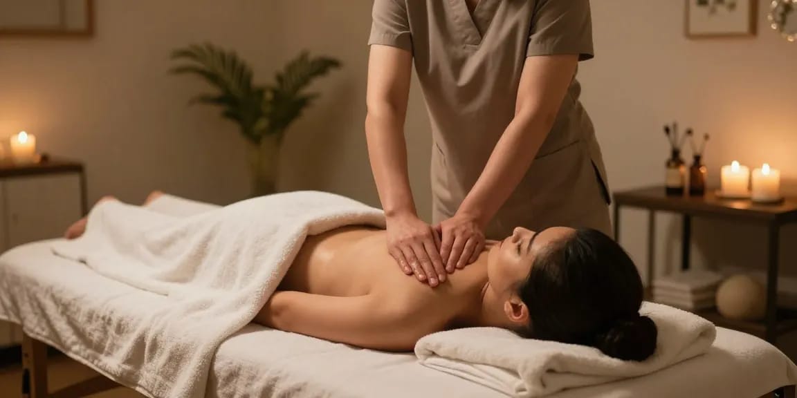 성정동마사지에서 편안한 마사지 테라피 환경을 보여주는 이미지