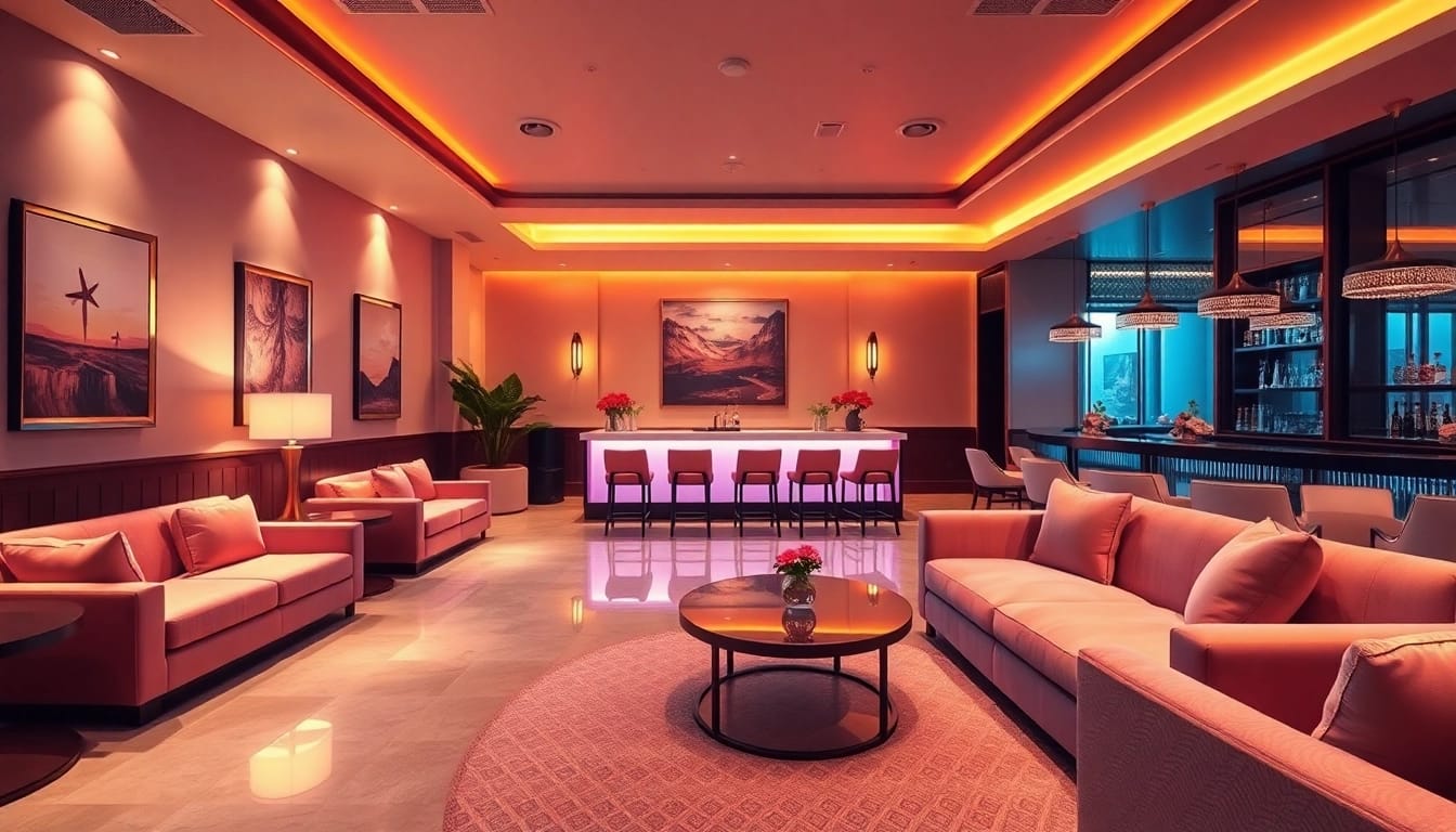 Luxurious lounge setting representing premier Singapore escort services, showcasing elegance and exclusivity.