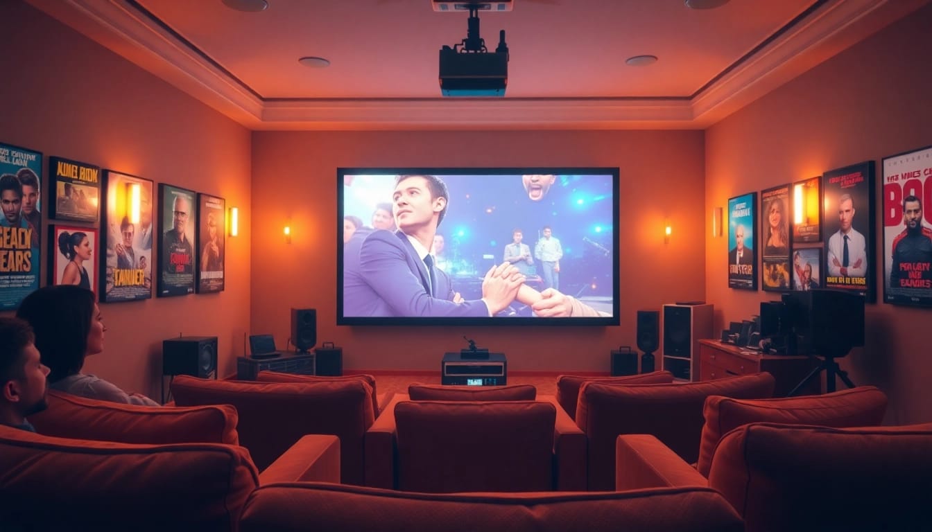 Engaging scene showcasing a movie screening setup for ดูหนัง enthusiasts.