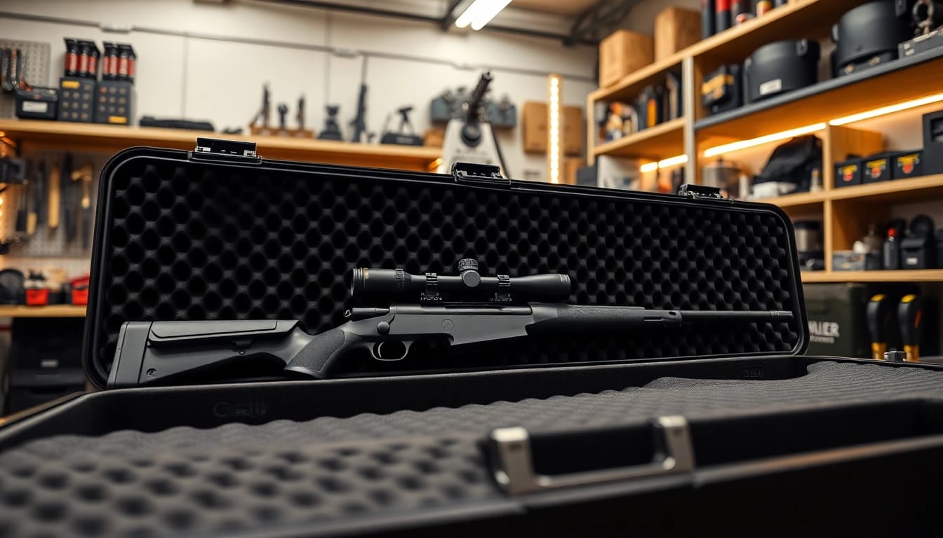 Foam for rifle case highlighting premium custom foam and durable build in a workshop setting.