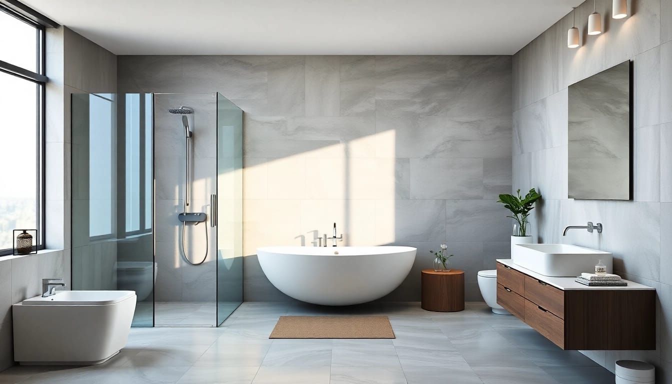 Sonni sanitär GmbH präsentiert moderne Badezimmerlösungen mit eleganten Duschkabinen und Hochwertigem Design.