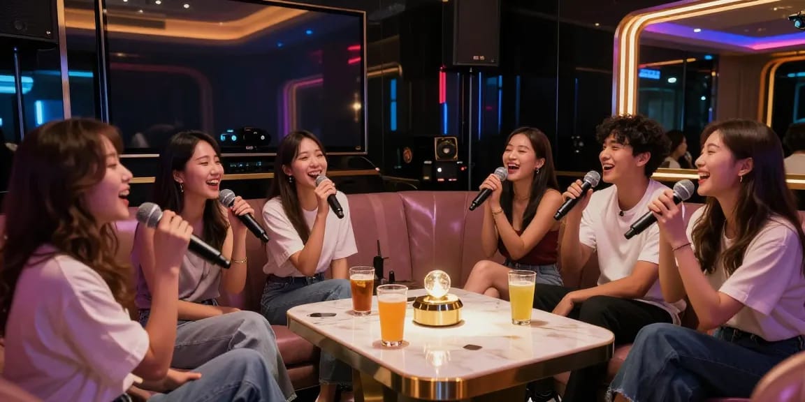 강남 가라오케에서 즐기는 프리미엄 노래방 분위기와 친구들과의 즐거운 순간