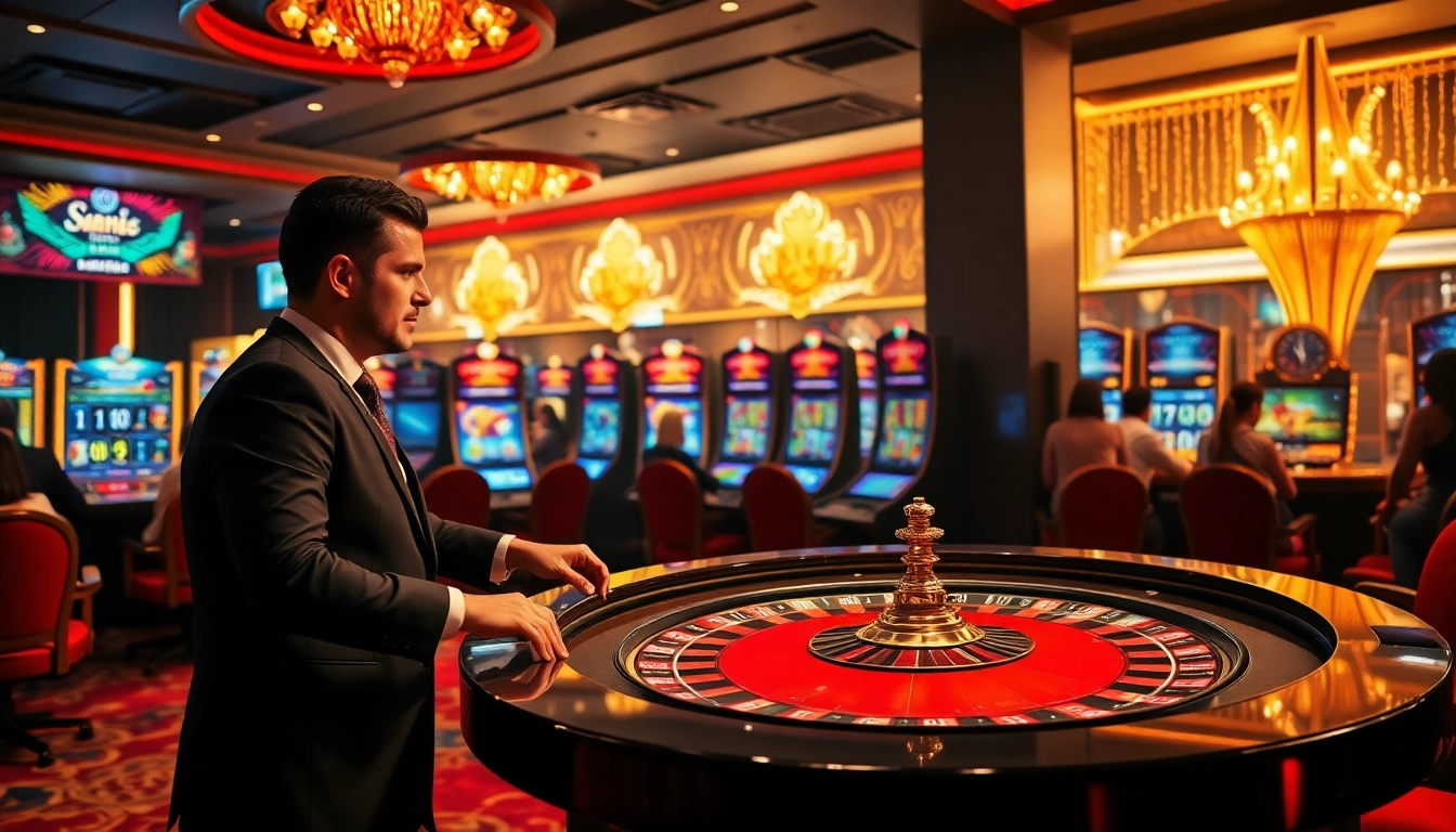 situs aresgacor showcases a vibrant casino scene filled with online gaming excitement and winning moments.