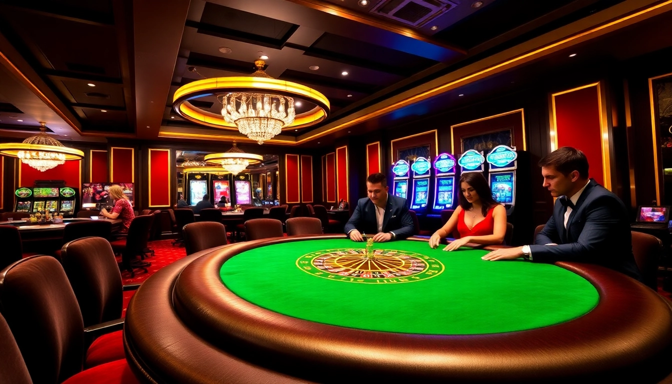 Exciting gaming at https://jun88site.com/ with vibrant casino elements and luxury atmosphere.