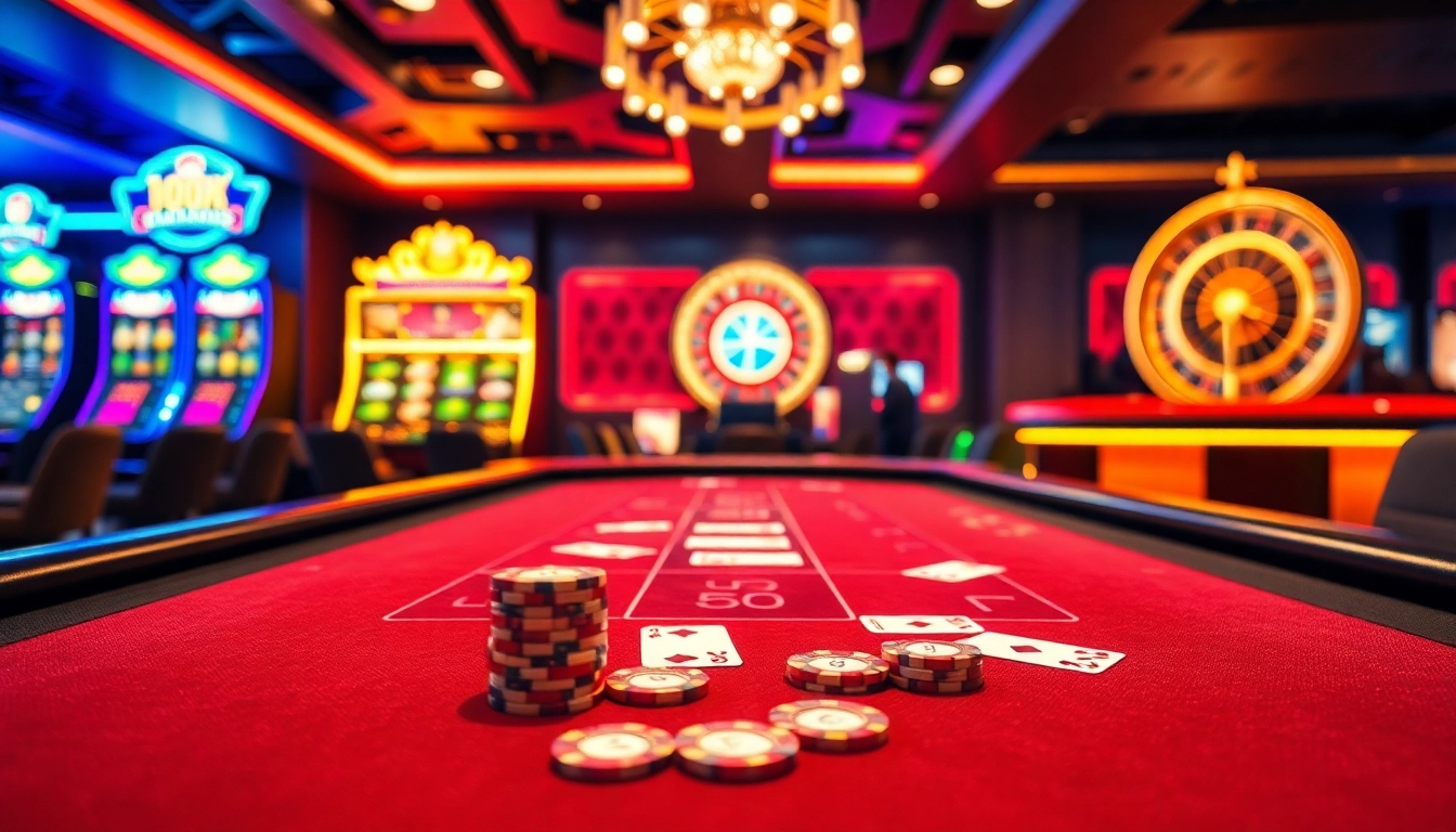 Experience baccarat excitement at https://xx88.us/ with vibrant casino visuals of cards and chips.