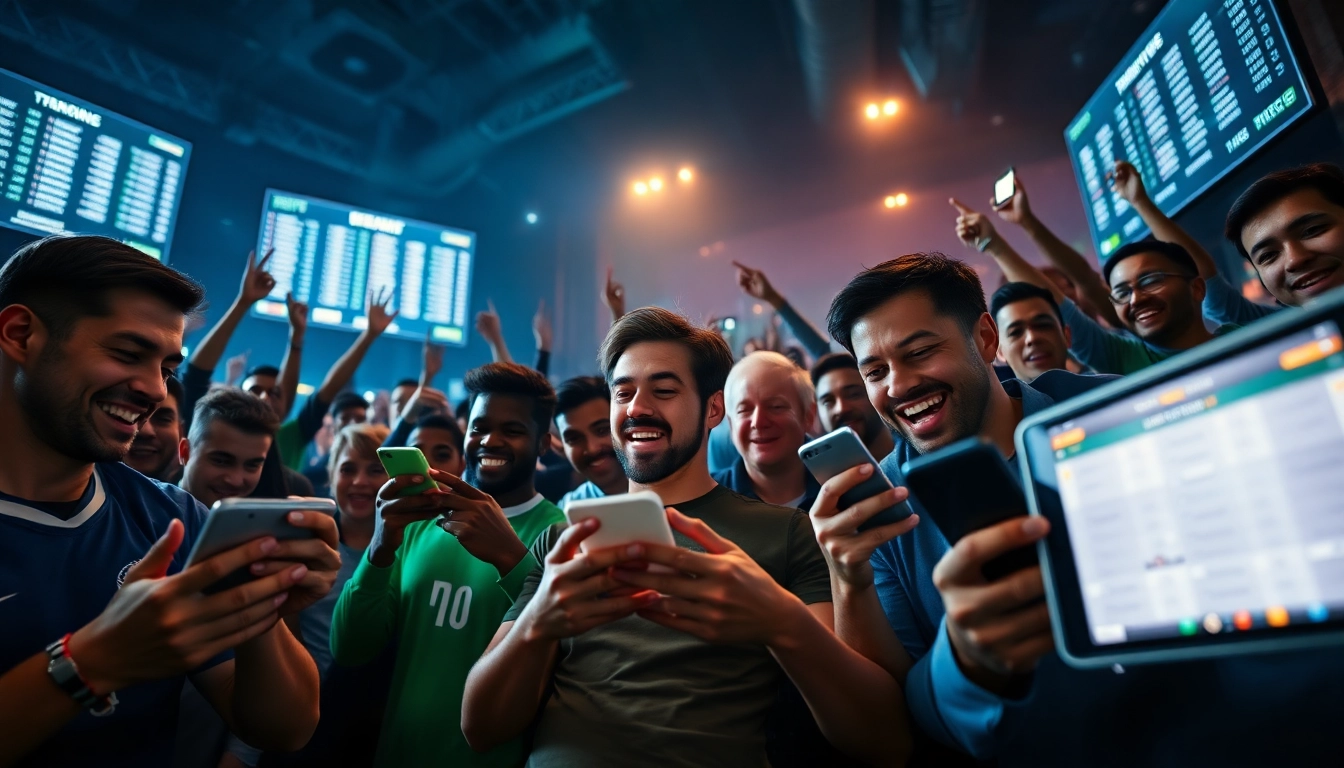 Dynamic sports betting atmosphere at https://keonhacai.gold/, showcasing live odds and enthusiastic bettors.