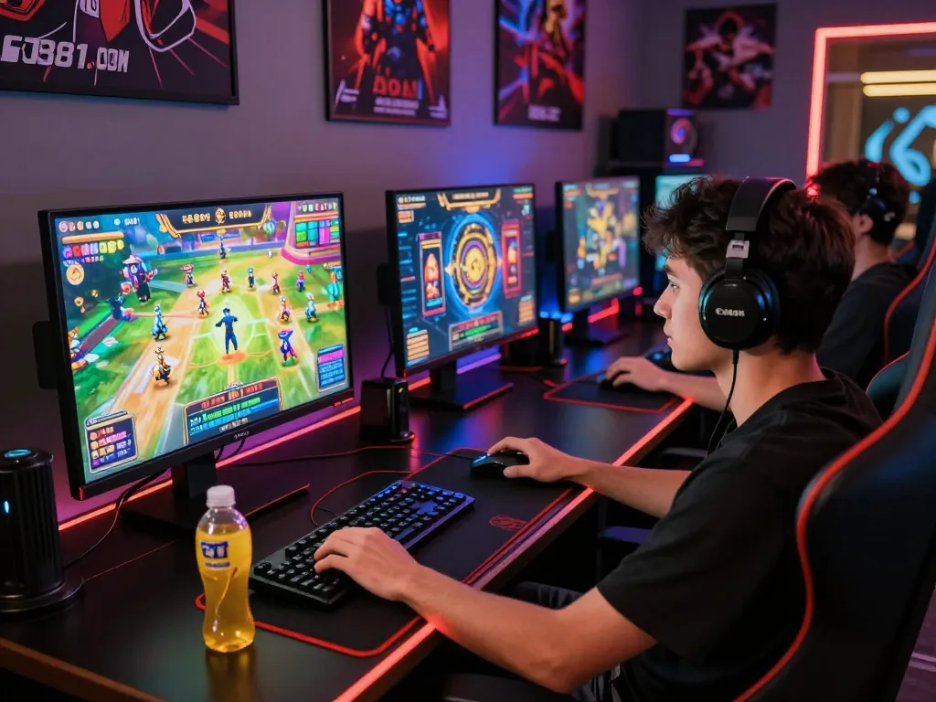 Engaging scene of a player enjoying online gaming on sc881.COM, showcasing a vibrant gaming atmosphere.