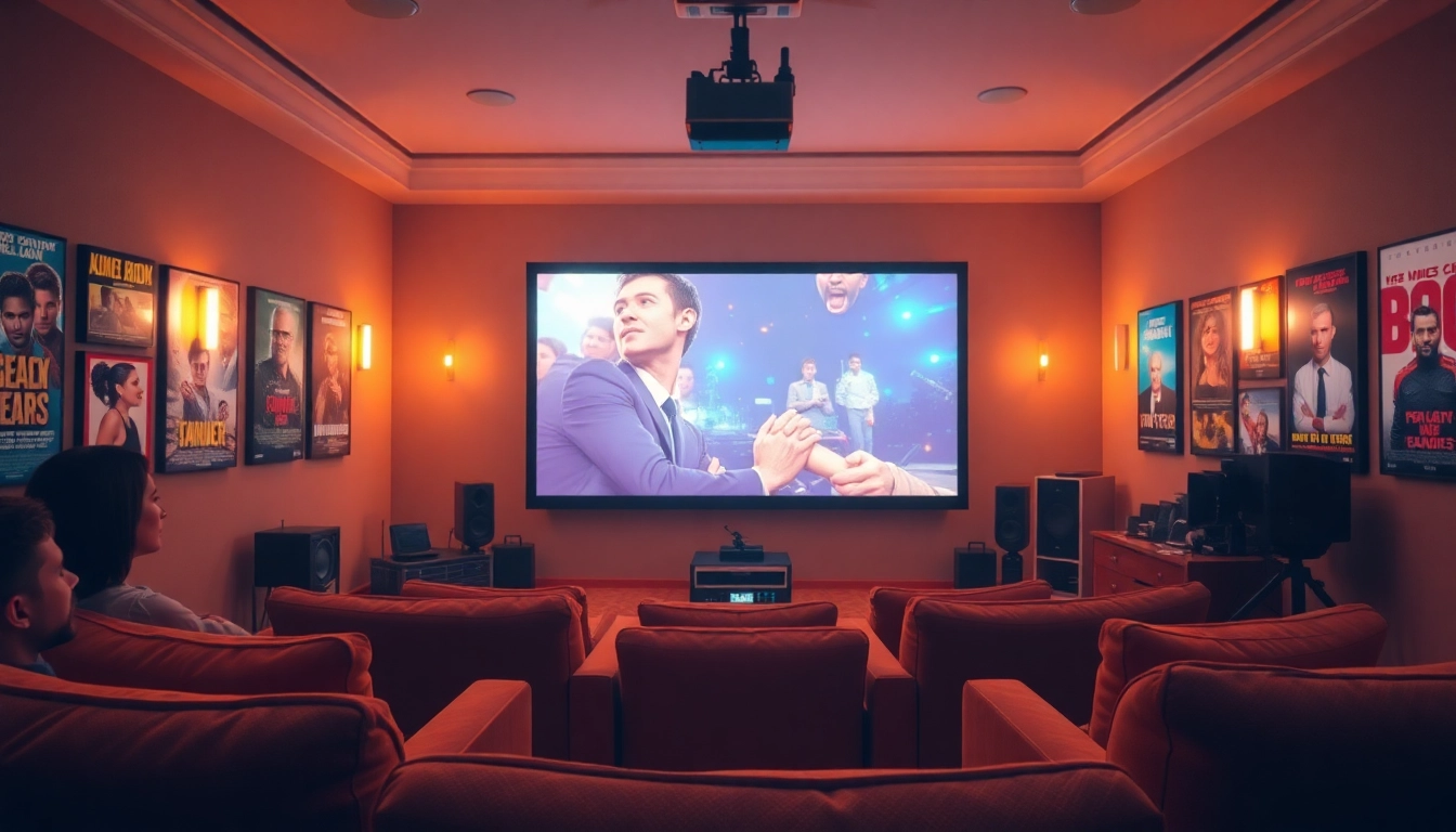 Engaging scene showcasing a movie screening setup for ดูหนัง enthusiasts.