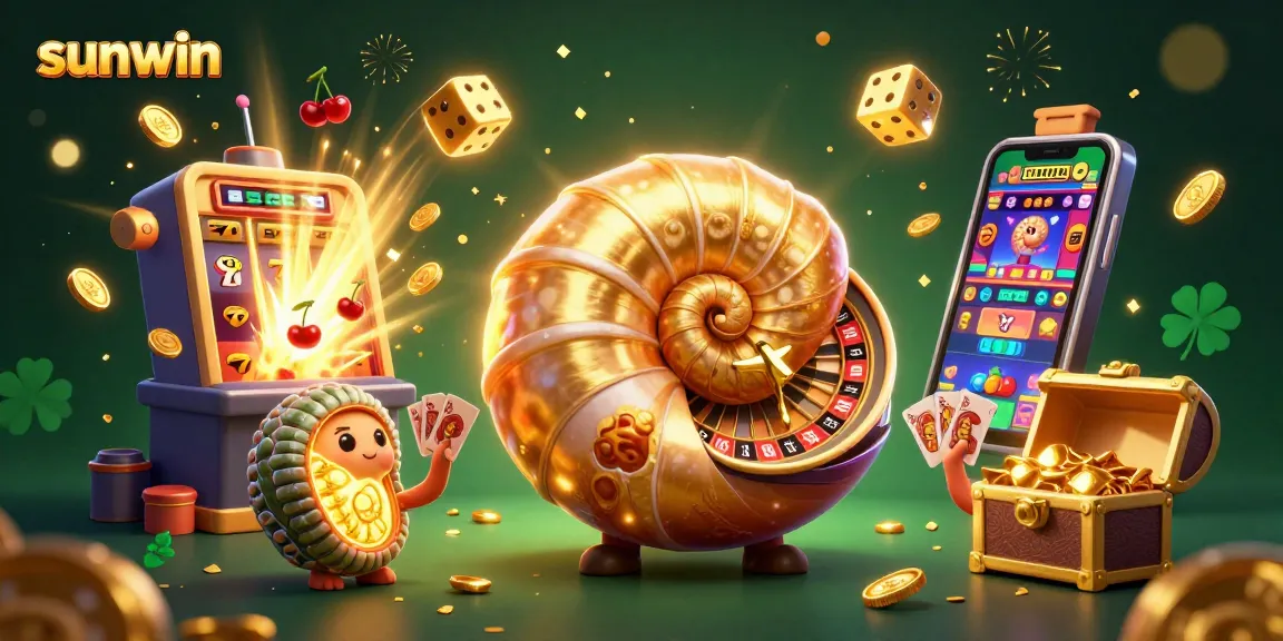 Experience the excitement of winning at sunwin with a thrilling 3D casino scene filled with games and rewards.