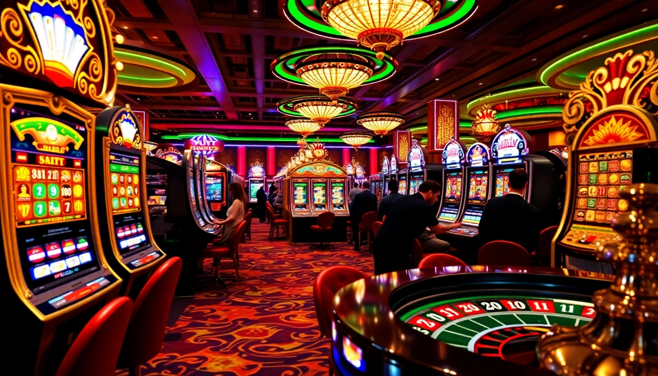 Siapkan diri untuk menang di aurendezvousdesamis.com dengan adegan kasino langsung yang seru menampilkan mesin slot yang menarik.