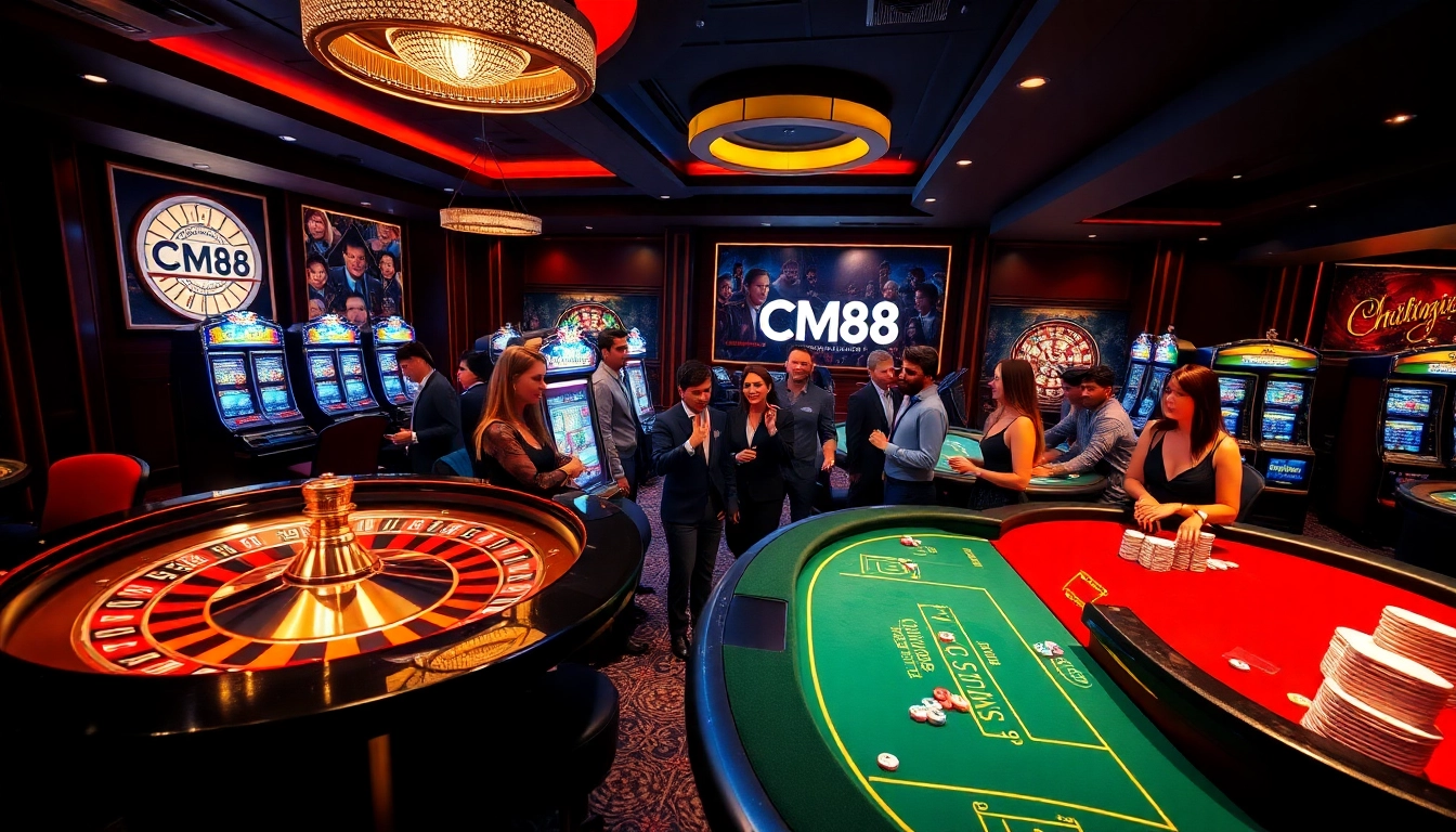 Experience thrilling gameplay at the CM88 casino with vibrant games and engaging players.