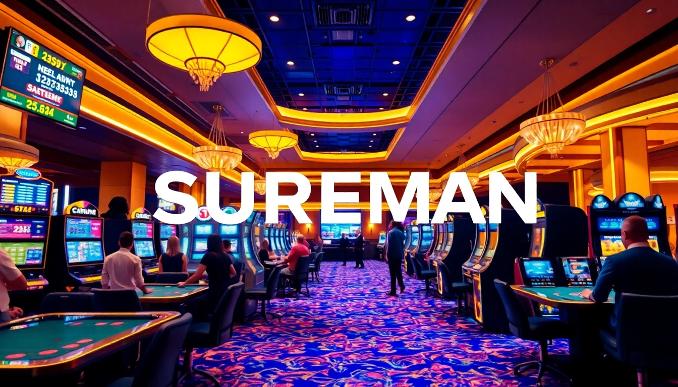 SUREMAN promotes a vibrant and safe betting environment in a modern casino atmosphere