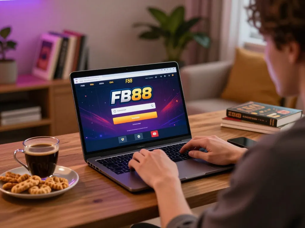 Effortlessly logging into FB88 for an exciting online gaming experience.