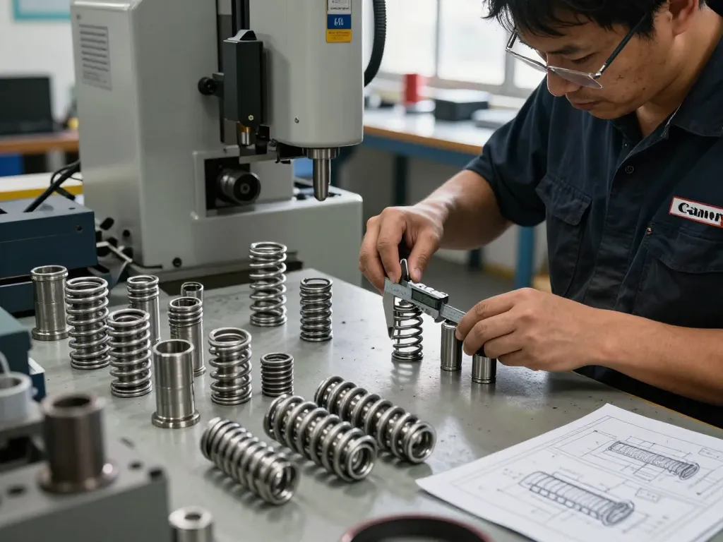 Arcuri inox de înaltă calitate fiind fabricate de un tehnician priceput în atelier.