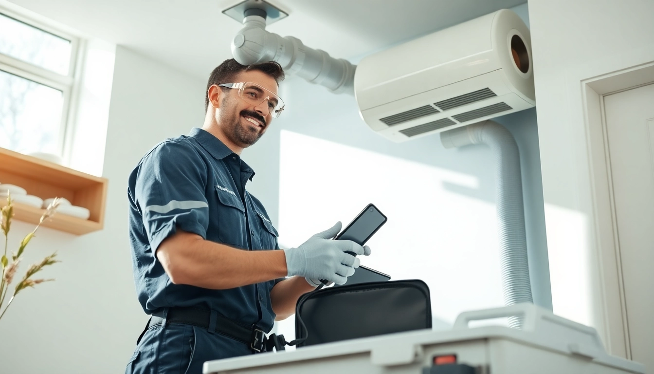 Expert technician performing Dryer Vent Repair in a modern home, ensuring safe airflow.