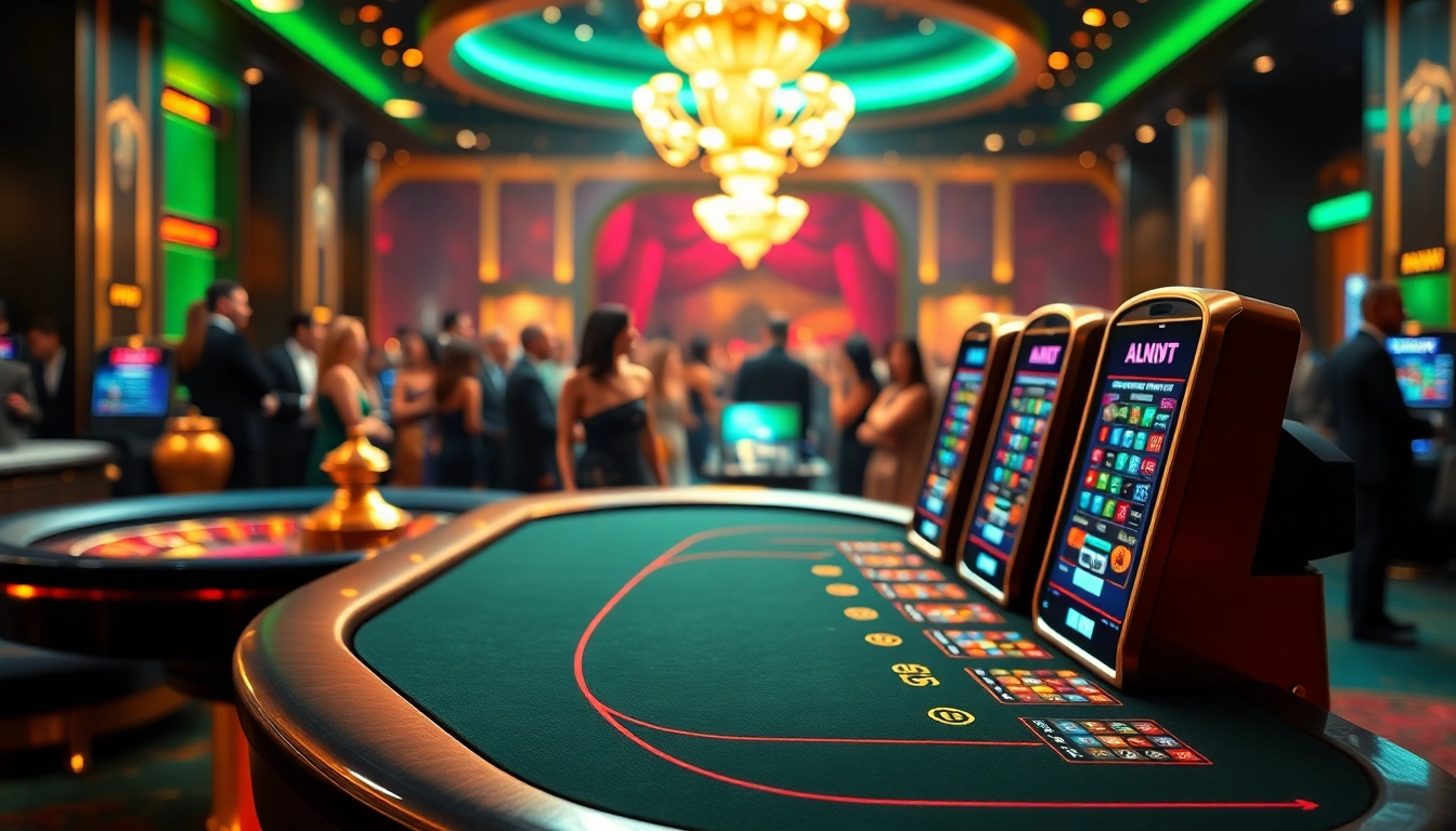 Engage with exciting mobile porn game options amidst a luxurious casino setting.