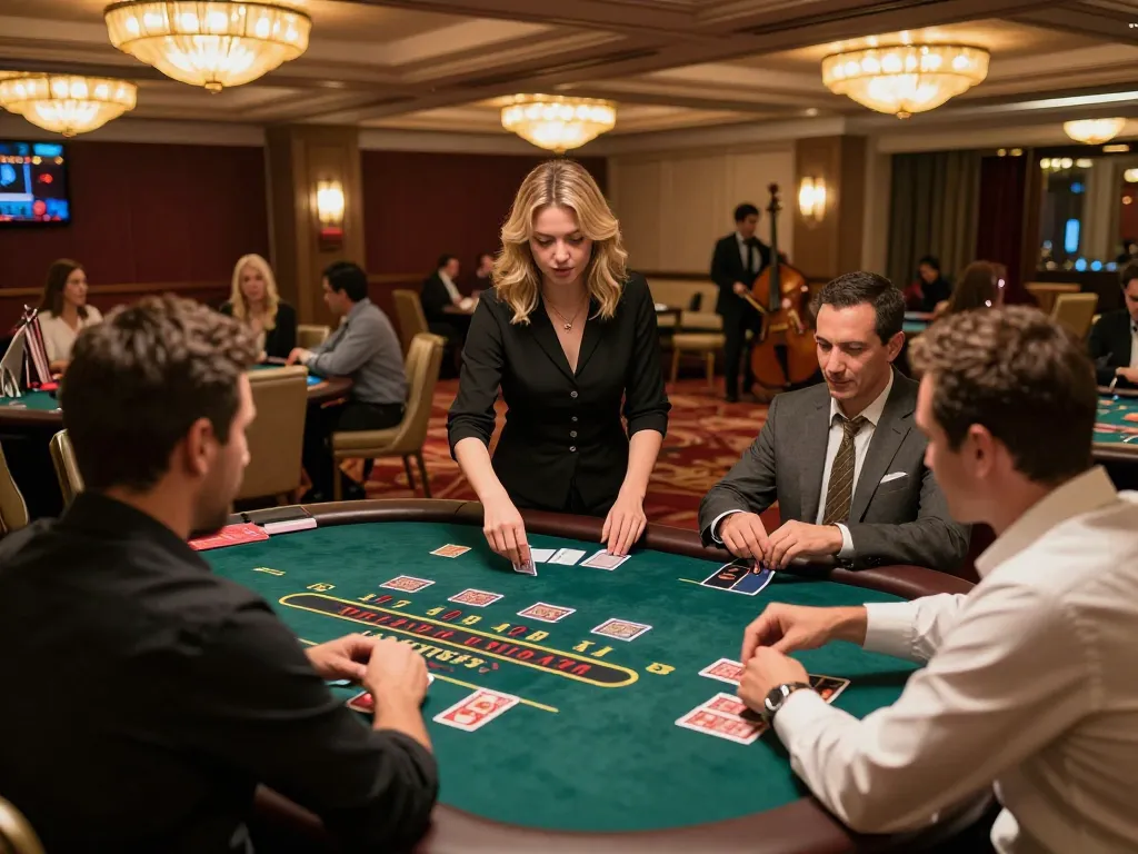 Cakhiatv sports fans enjoy an exciting casino atmosphere while playing blackjack in a luxurious setting