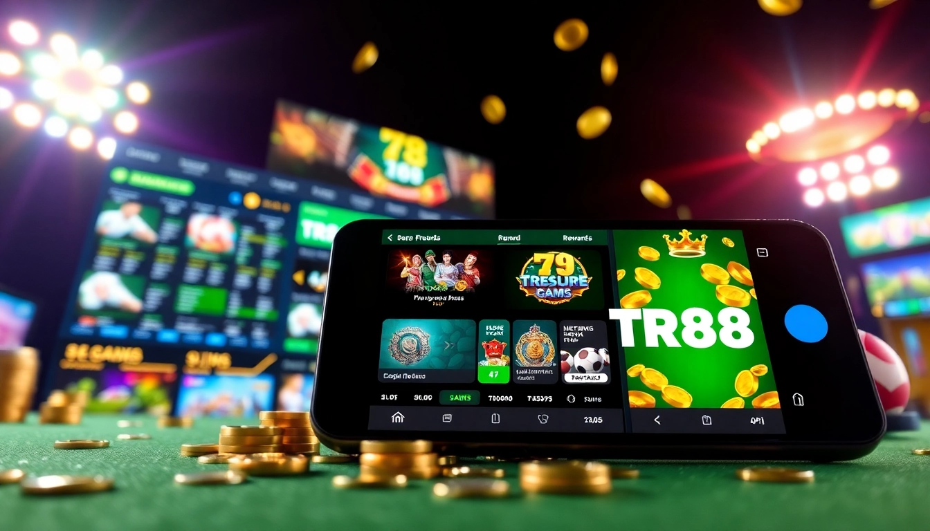 TR88 online betting platform interface showcasing exciting games and rewards.