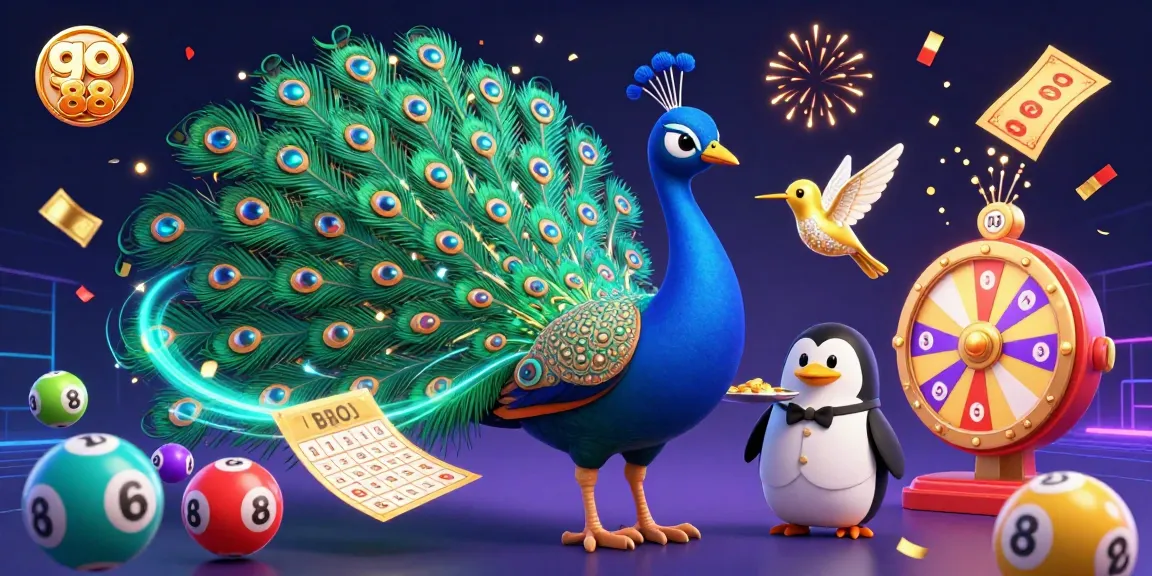 Experience the excitement of go 88 with colorful lottery balls and vibrant game elements in a dynamic casino scene.