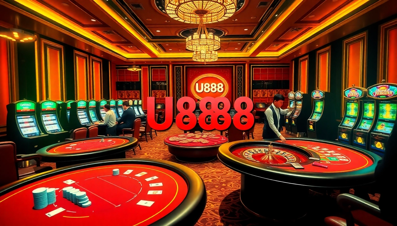 Experience high-stakes excitement with U888 at a luxurious casino atmosphere.