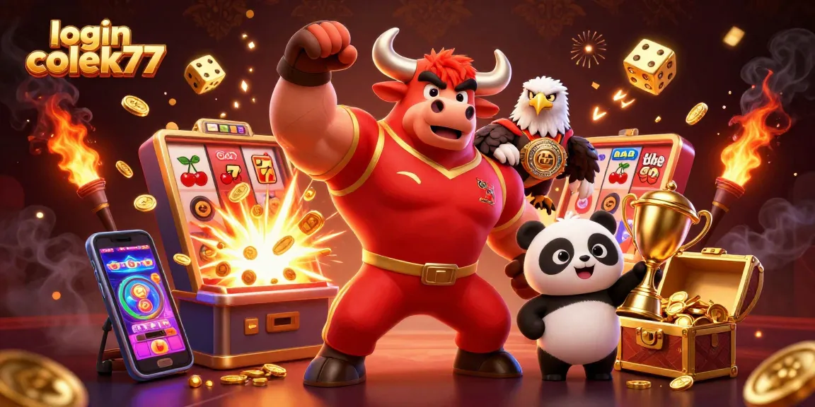 Spin and win big with login colek77 in this vibrant casino scene bursting with excitement.