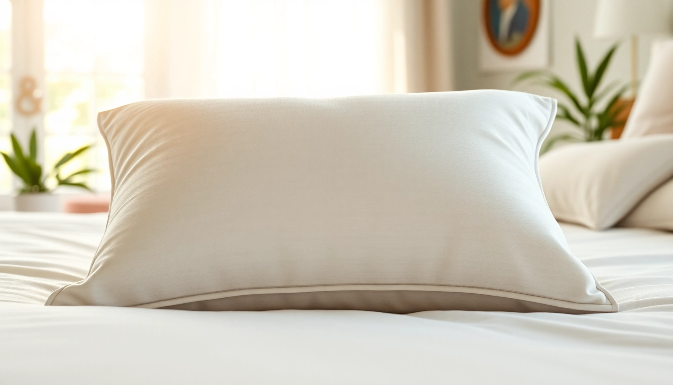 Experience the comfort of stearns and foster pillow on a beautifully arranged bed.