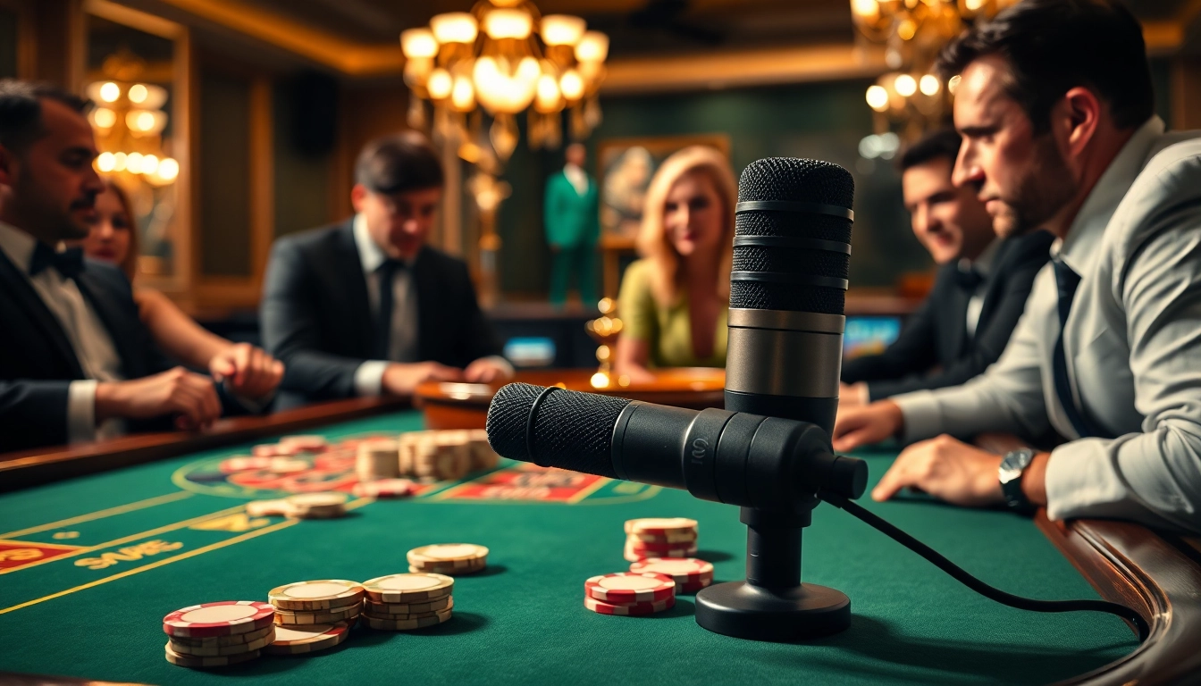 MV88 microphone enhancing the thrilling atmosphere of a high-stakes casino table game.