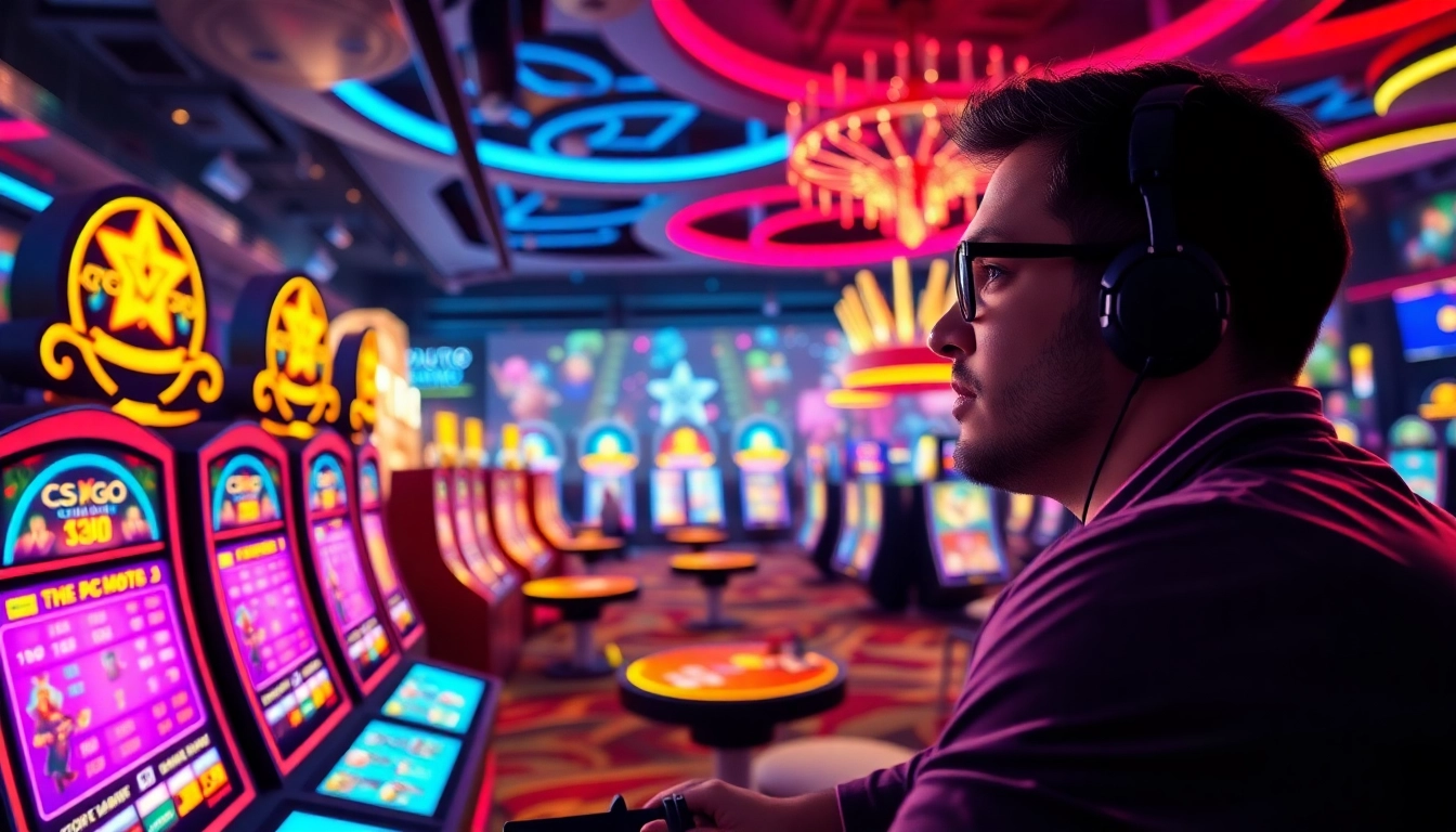 Engaging player exploring the vivid reddit csgo gambling sites in a dynamic online casino.