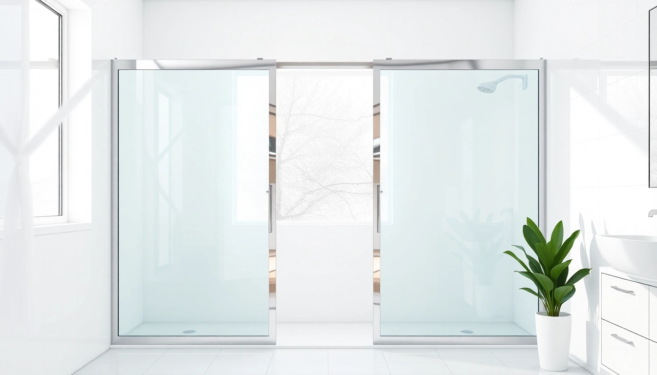 Enhance your bathroom with sleek sliding shower doors, showcasing modern design and polished chrome accents.