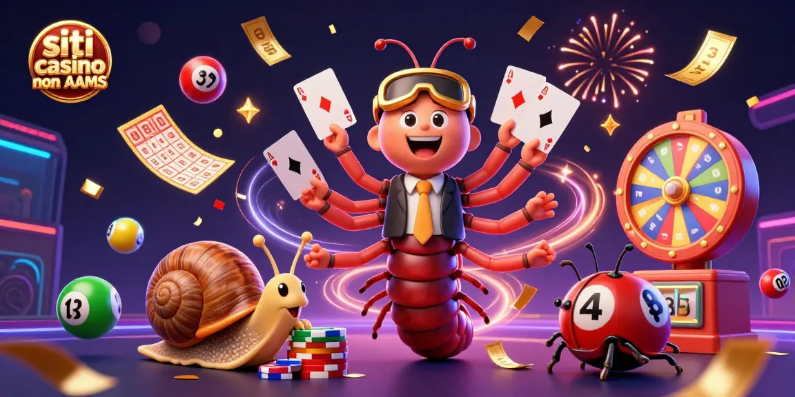Siti casino non AAMS popolare con un divertente millipede dealer e un brivido da gioco, con palline e gettoni in volo.