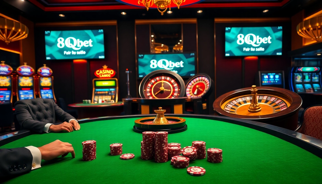Experience thrills at 8qbet with luxurious casino gameplay and vibrant slot machines.