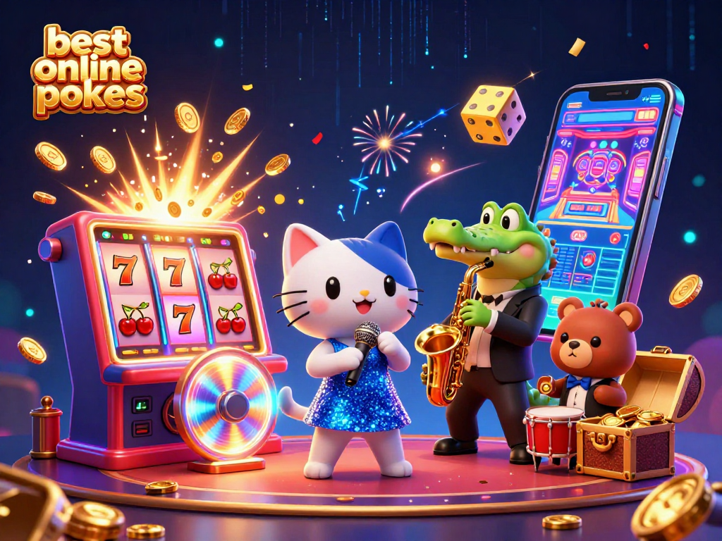 Experience the best online pokies with vibrant characters and dynamic casino game elements.