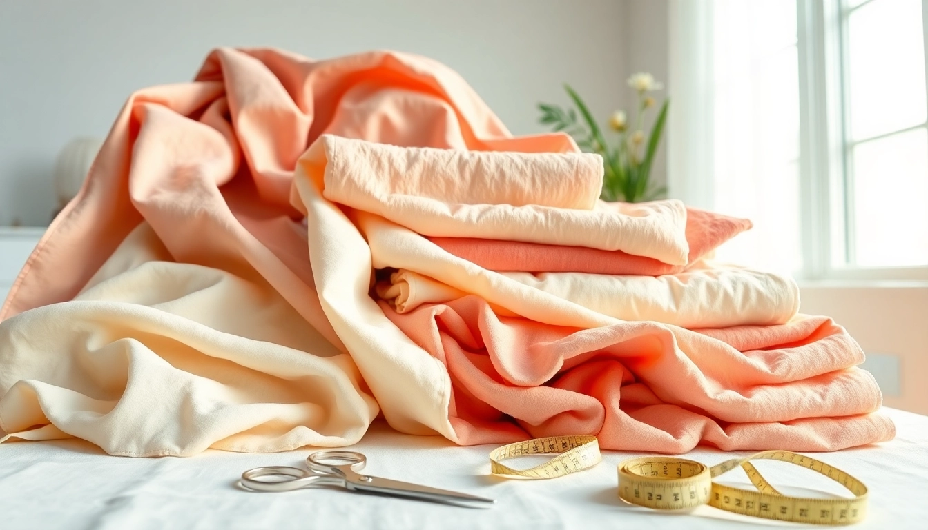 Katoen stoffen assortiment met verschillende kleuren en texturen op een tafel.