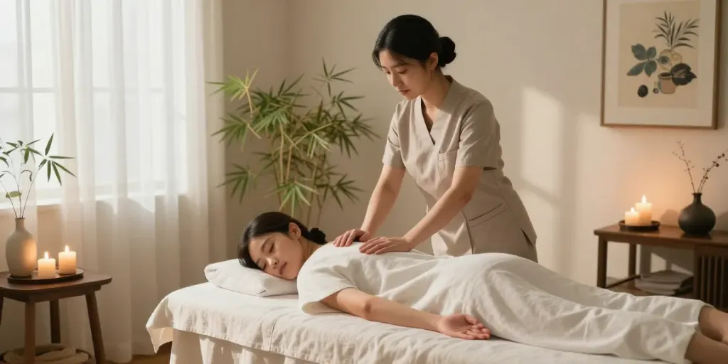 Experience tranquil 수원출장마사지 in a soothing home setting with professional therapy and calming decor.