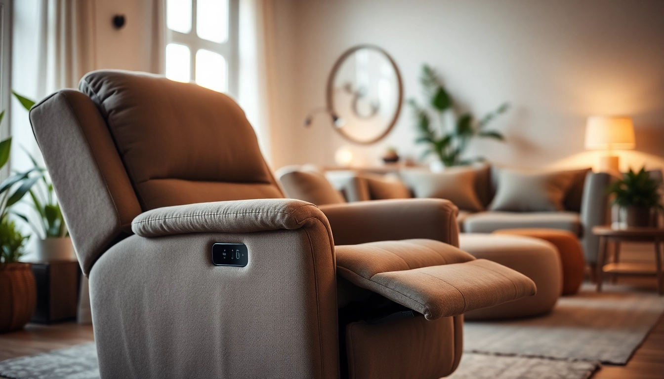 Experience comfort with lift recliners with heat and massage features in a cozy setting.