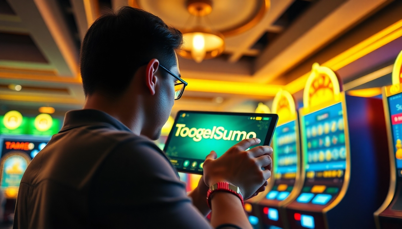 Antarmuka permainan online TogelSumo yang menampilkan kemenangan menarik dan suasana yang meriah.