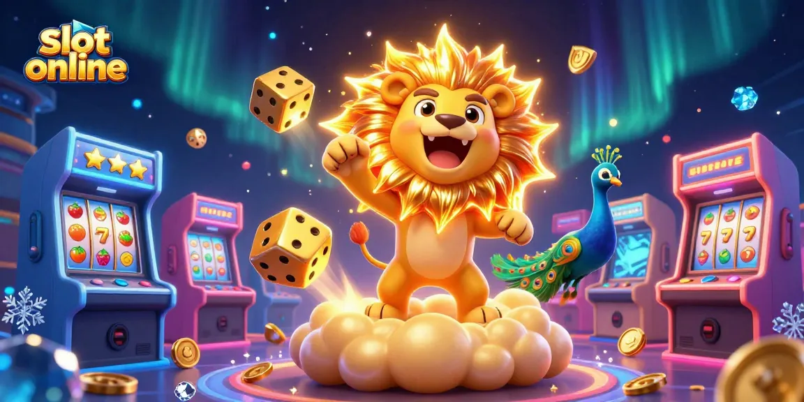 Bermain slot online dengan simbol buah dan jackpot di latar belakang menarik yang penuh warna.