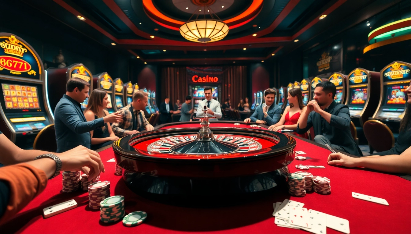 Engaging players experiencing the thrill of 6L777 VIP casino games at a luxurious roulette table