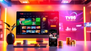 TV88 online betting platform interface showcasing games and promotions