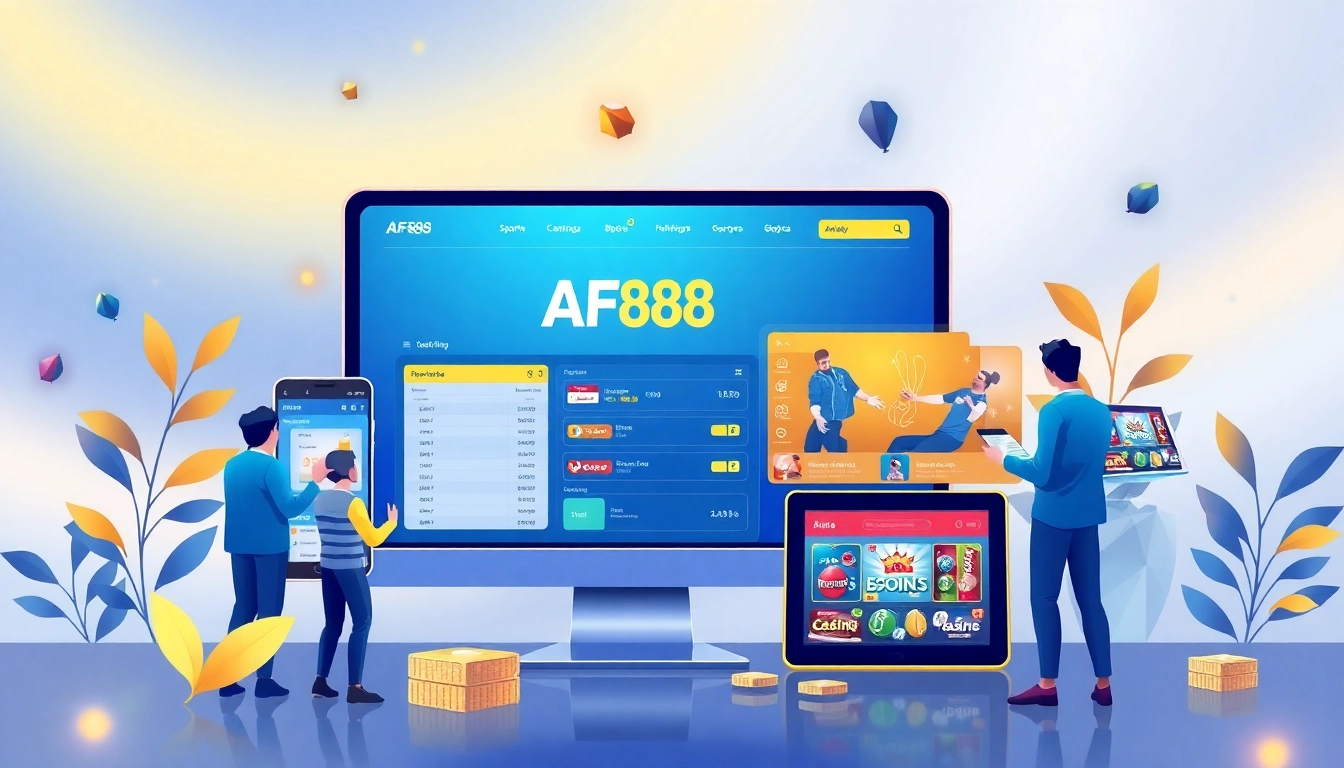 AF88 online betting platform interface showcasing exciting user engagement with vibrant design.