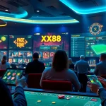 Experience the excitement of XX88's online gaming platform with a modern interface showcasing popular casino games.