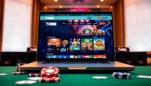 Experience the exciting online gambling world of TV88 with engaging game graphics.