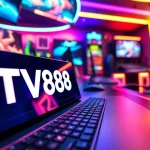 Showcase of a professional gaming setup with the TV88 interface and vibrant atmosphere.