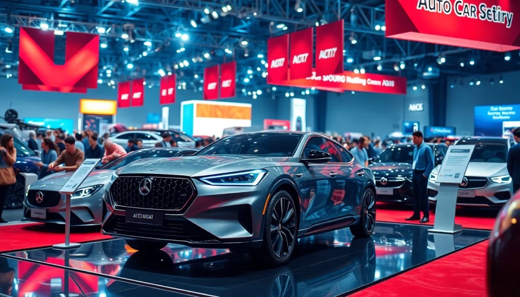 Visitors admire stunning vehicles at the Auto Cars Show, showcasing the latest automotive innovations and designs.